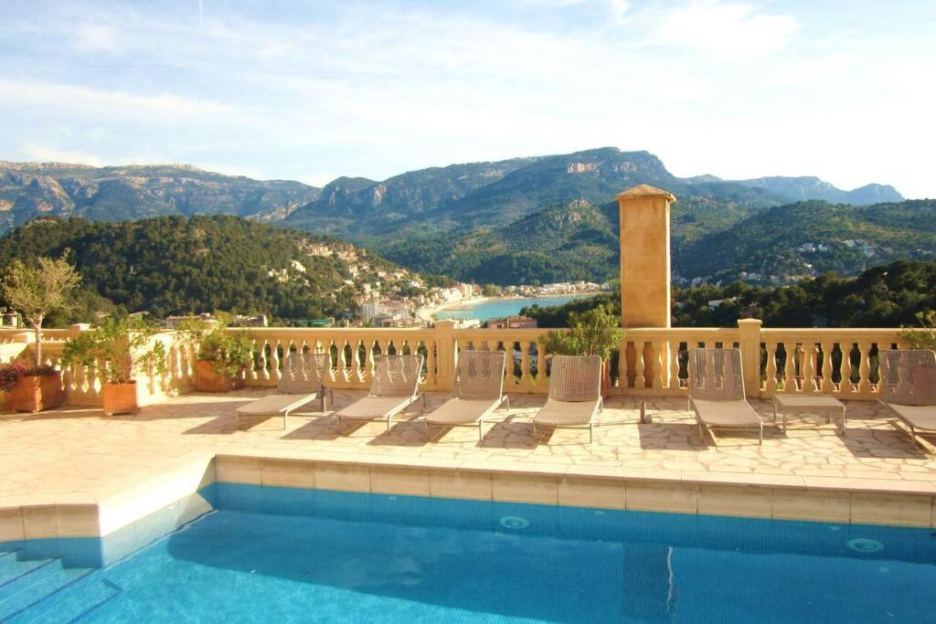 Apartamento En El Puerto De Soller Con Gran Terraza Privada Y Vistas Al Mar. Piscina Comunitaria. Localizado En Un Zona Tranquila Y Muy Soleada. Wifi Gratis Disponible. Parking. Dış mekan fotoğraf